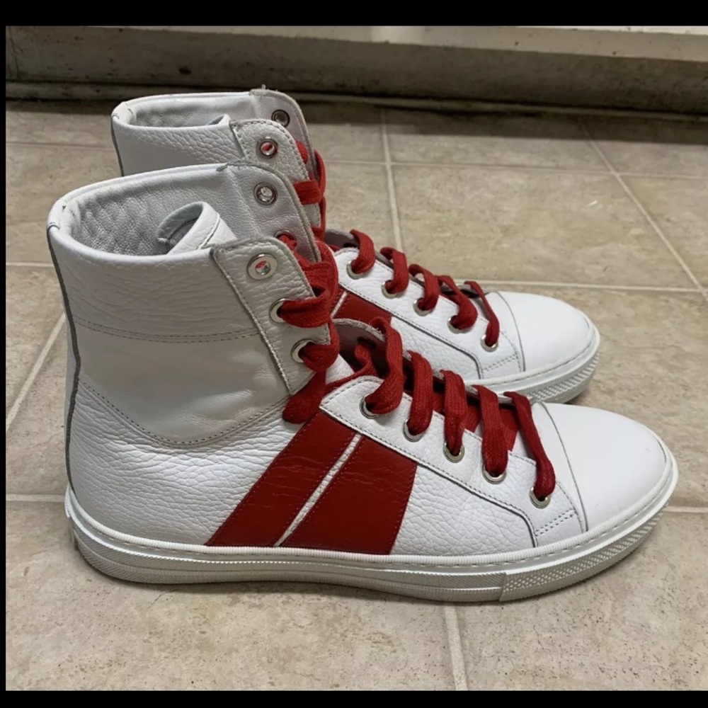 Amiri Sunset Leather Sneaker Red/white size 40 Preowned
